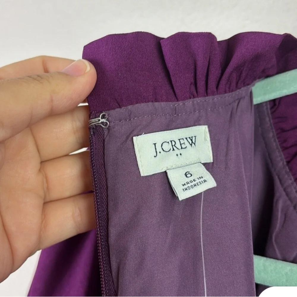 J. Crew Vibrant Purple Long Sleeve Dress